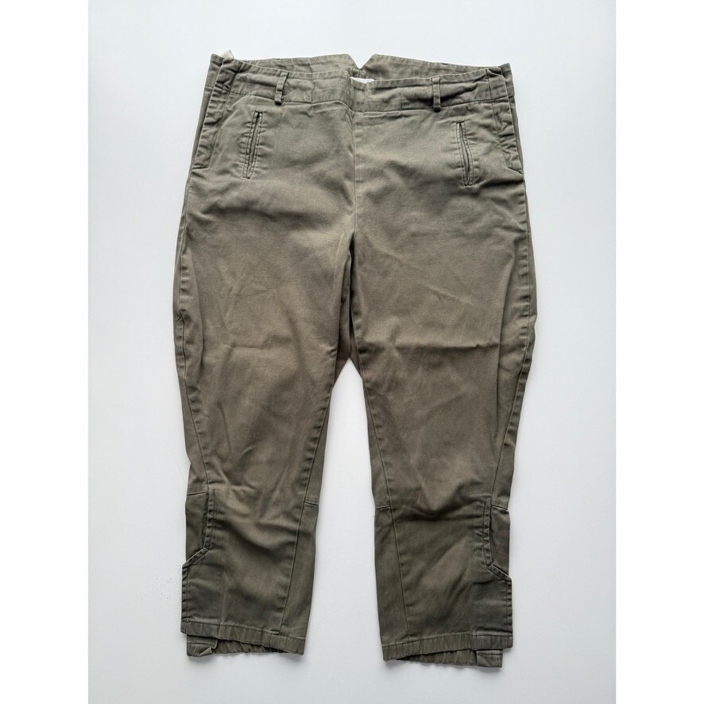 SIBEL SARAL High Rise Cropped Pants Womens‎ 35x22 Green Side Zip Trouser